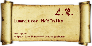 Lumnitzer Mónika névjegykártya